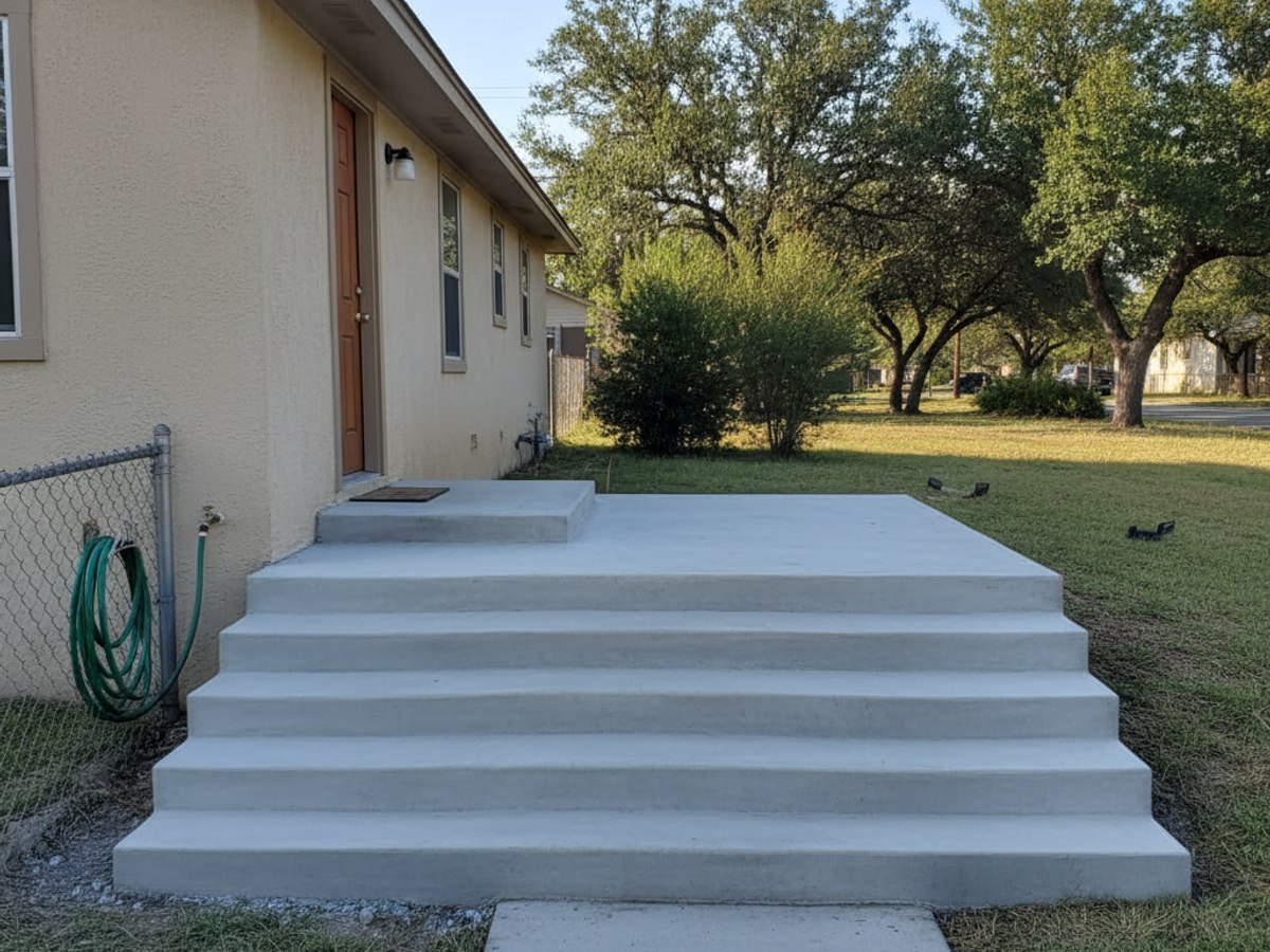 Concrete Steps & Porches completed by All Things Concrete Co in Richardson, TX